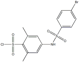 4-{[(4-bromophenyl)sulfonyl]amino}-2,6-dimethylbenzenesulfonyl chloride Structure