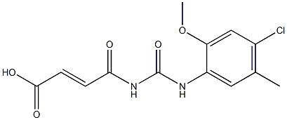 4-{[(4-chloro-2-methoxy-5-methylphenyl)carbamoyl]amino}-4-oxobut-2-enoic acid,,结构式