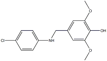 4-{[(4-chlorophenyl)amino]methyl}-2,6-dimethoxyphenol,,结构式
