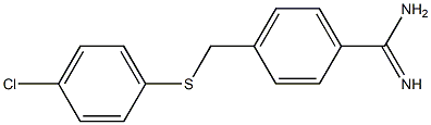 4-{[(4-chlorophenyl)sulfanyl]methyl}benzene-1-carboximidamide 结构式