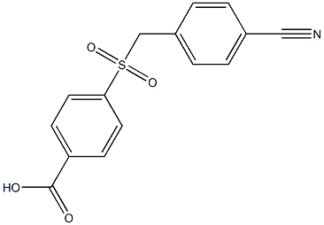 4-{[(4-cyanophenyl)methane]sulfonyl}benzoic acid Structure