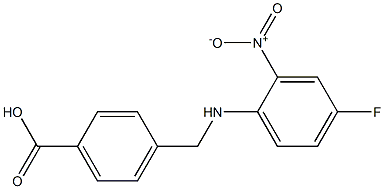 4-{[(4-fluoro-2-nitrophenyl)amino]methyl}benzoic acid 结构式