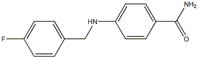 4-{[(4-fluorophenyl)methyl]amino}benzamide,,结构式