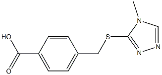 4-{[(4-methyl-4H-1,2,4-triazol-3-yl)thio]methyl}benzoic acid Structure