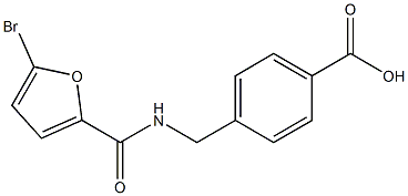 4-{[(5-bromofuran-2-yl)formamido]methyl}benzoic acid Structure