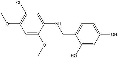 4-{[(5-chloro-2,4-dimethoxyphenyl)amino]methyl}benzene-1,3-diol