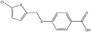 4-{[(5-chlorothiophen-2-yl)methyl]sulfanyl}benzoic acid 化学構造式