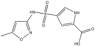 4-{[(5-methylisoxazol-3-yl)amino]sulfonyl}-1H-pyrrole-2-carboxylic acid Struktur