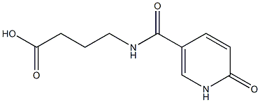 4-{[(6-oxo-1,6-dihydropyridin-3-yl)carbonyl]amino}butanoic acid Struktur