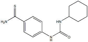 4-{[(cyclohexylamino)carbonyl]amino}benzenecarbothioamide,,结构式