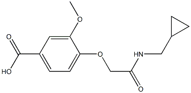 4-{[(cyclopropylmethyl)carbamoyl]methoxy}-3-methoxybenzoic acid,,结构式