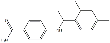 4-{[1-(2,4-dimethylphenyl)ethyl]amino}benzamide 结构式