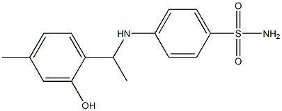 4-{[1-(2-hydroxy-4-methylphenyl)ethyl]amino}benzene-1-sulfonamide,,结构式