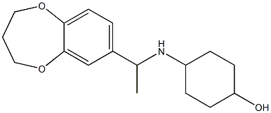 4-{[1-(3,4-dihydro-2H-1,5-benzodioxepin-7-yl)ethyl]amino}cyclohexan-1-ol,,结构式