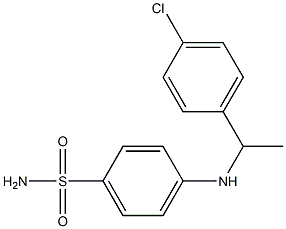 4-{[1-(4-chlorophenyl)ethyl]amino}benzene-1-sulfonamide,,结构式