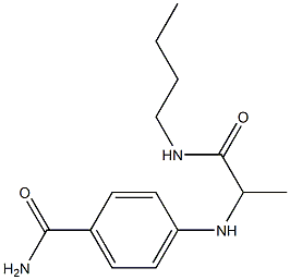 4-{[1-(butylcarbamoyl)ethyl]amino}benzamide 结构式