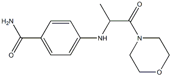 4-{[1-(morpholin-4-yl)-1-oxopropan-2-yl]amino}benzamide Struktur