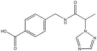 4-{[2-(1H-1,2,4-triazol-1-yl)propanamido]methyl}benzoic acid 化学構造式