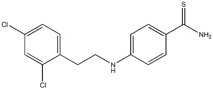 4-{[2-(2,4-dichlorophenyl)ethyl]amino}benzene-1-carbothioamide