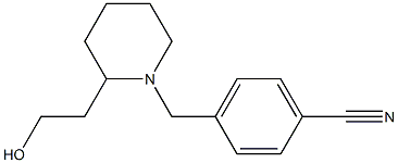 4-{[2-(2-hydroxyethyl)piperidin-1-yl]methyl}benzonitrile 结构式