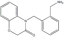 4-{[2-(aminomethyl)phenyl]methyl}-3,4-dihydro-2H-1,4-benzoxazin-3-one Struktur