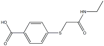 4-{[2-(ethylamino)-2-oxoethyl]thio}benzoic acid 化学構造式