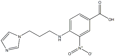 4-{[3-(1H-imidazol-1-yl)propyl]amino}-3-nitrobenzoic acid Struktur
