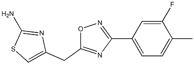 4-{[3-(3-fluoro-4-methylphenyl)-1,2,4-oxadiazol-5-yl]methyl}-1,3-thiazol-2-amine Structure