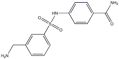 4-{[3-(aminomethyl)benzene]sulfonamido}benzamide 结构式