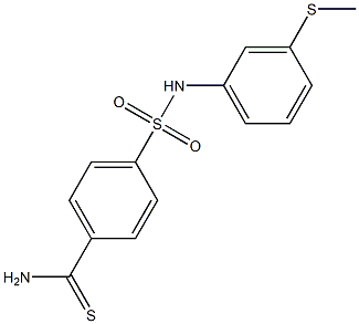 4-{[3-(methylsulfanyl)phenyl]sulfamoyl}benzene-1-carbothioamide 结构式