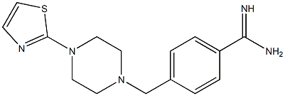 4-{[4-(1,3-thiazol-2-yl)piperazin-1-yl]methyl}benzene-1-carboximidamide Struktur