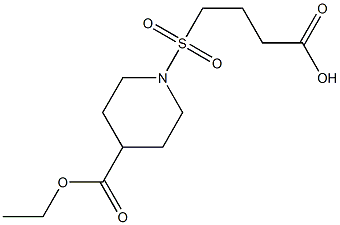 4-{[4-(ethoxycarbonyl)piperidine-1-]sulfonyl}butanoic acid 结构式