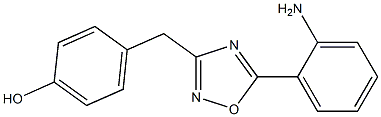 4-{[5-(2-aminophenyl)-1,2,4-oxadiazol-3-yl]methyl}phenol,,结构式