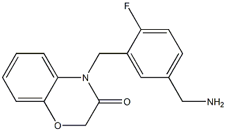 4-{[5-(aminomethyl)-2-fluorophenyl]methyl}-3,4-dihydro-2H-1,4-benzoxazin-3-one Structure