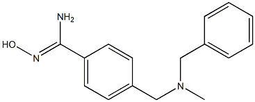 4-{[benzyl(methyl)amino]methyl}-N'-hydroxybenzenecarboximidamide Struktur