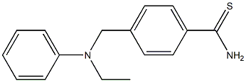 4-{[ethyl(phenyl)amino]methyl}benzene-1-carbothioamide Structure