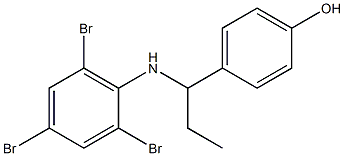 4-{1-[(2,4,6-tribromophenyl)amino]propyl}phenol 化学構造式