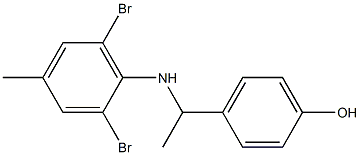 4-{1-[(2,6-dibromo-4-methylphenyl)amino]ethyl}phenol