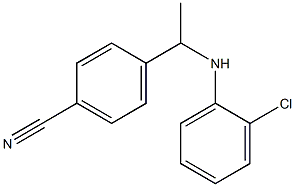 4-{1-[(2-chlorophenyl)amino]ethyl}benzonitrile Struktur