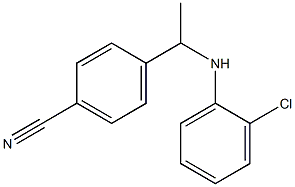 4-{1-[(2-chlorophenyl)amino]ethyl}benzonitrile 化学構造式