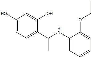 4-{1-[(2-ethoxyphenyl)amino]ethyl}benzene-1,3-diol 化学構造式