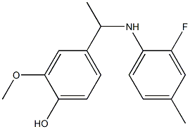 4-{1-[(2-fluoro-4-methylphenyl)amino]ethyl}-2-methoxyphenol Structure