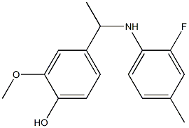 4-{1-[(2-fluoro-4-methylphenyl)amino]ethyl}-2-methoxyphenol 结构式