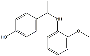 4-{1-[(2-methoxyphenyl)amino]ethyl}phenol Structure