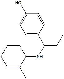 4-{1-[(2-methylcyclohexyl)amino]propyl}phenol 化学構造式