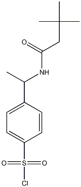 4-{1-[(3,3-dimethylbutanoyl)amino]ethyl}benzenesulfonyl chloride,,结构式