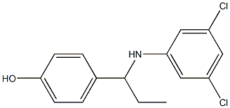 4-{1-[(3,5-dichlorophenyl)amino]propyl}phenol 化学構造式