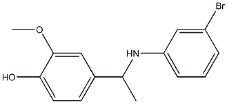 4-{1-[(3-bromophenyl)amino]ethyl}-2-methoxyphenol 化学構造式