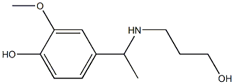 4-{1-[(3-hydroxypropyl)amino]ethyl}-2-methoxyphenol,,结构式