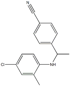 4-{1-[(4-chloro-2-methylphenyl)amino]ethyl}benzonitrile Structure